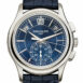 Patek Philippe Complications Blue Dial Annual Calendar Platinum Mens Watch 5905P-001