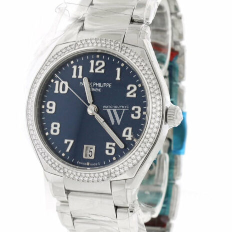 Patek Philippe Twenty 4 Blue Sunburst Dial Automatic Ladies Diamond Watch 7300/1200A-001