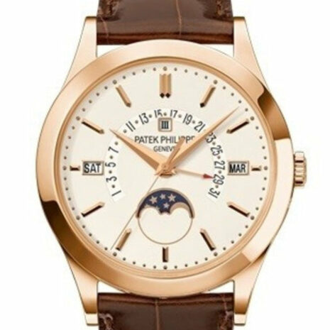 Patek Philippe Grand Complications Silvery Opaline Dial 18K Rose Gold Mens Watch 5496R-001