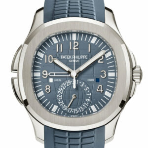 Patek Philippe Aquanaut  Travel Time Blue Gray Dial White Gold Watch 5164G