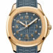 Patek Philippe Aquanaut Travel Time Quartz Blue Dial Rose Gold Watch 5269R