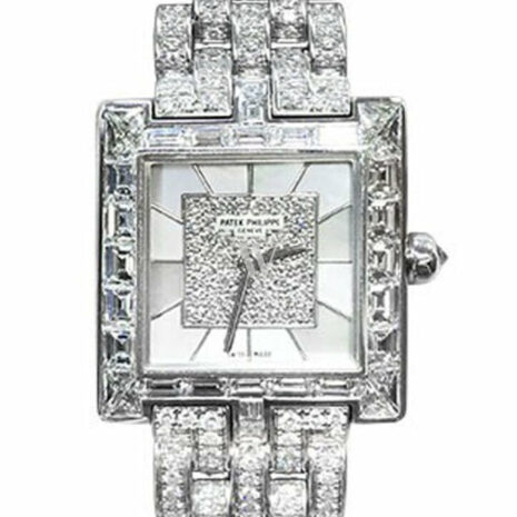 Patek Philippe Ladies Gondola Mother Of Pearl Diamond 4875/1G-001 Pre Owned / None Pre-Owned-Watches