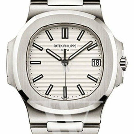 Patek Philippe Nautilus Gold White Dial Mens Watch 5711/1A-011