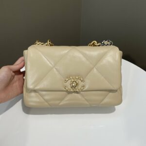 Chanel 19 Flap Bag Beige