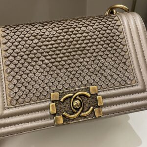 Chanel Scales Small Boy Gold Lambskin
