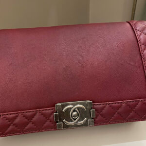 Chanel Boy Reverso Burgundy Calfskin