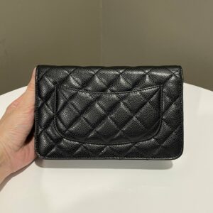 Chanel Classic Quilted Wallet on Chain Black Caviar