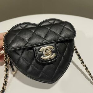 Chanel 22S Heart Bag Black