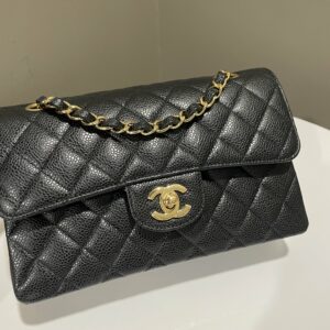 Chanel Classic Quilted Small Double Flap Black Caviar