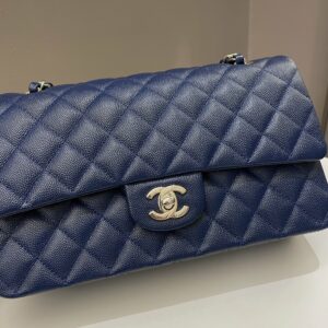 Chanel Classic Quilted Medium Double Flap Dark Navy Caviar