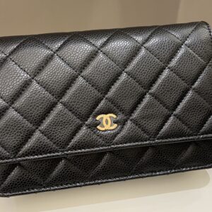 Chanel Classic Quilted Wallet on Chain Black Caviar