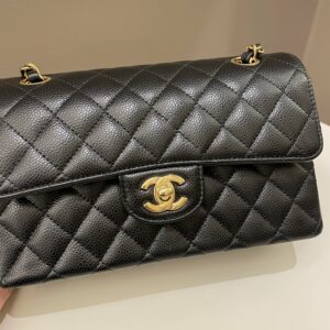 Chanel Classic Quilted Small Double Flap Black Caviar
