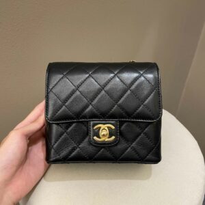 Chanel 22K Mini Square Flap Bag Black