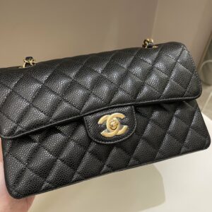 Chanel Classic Quilted Small Double Flap Black Caviar