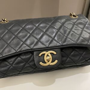 Chanel Shiva Easy Flap Black Iridescent Leather