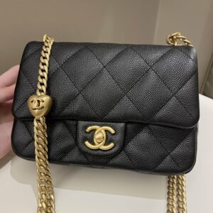Chanel 23P Sweet Heart Flap Black Caviar