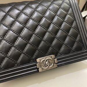 Chanel Quilted Boy Large Black Calfskin