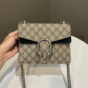 Gucci Dionysus Supreme Mini Bag Beige Black