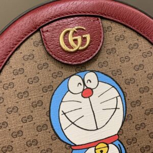 Gucci Doraemon Fujiko-Pro Mini GG Round Bag Gg Mini Coated Canvas