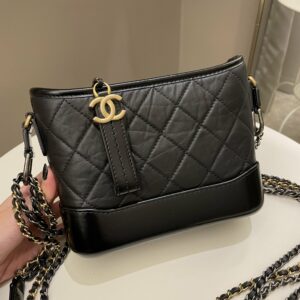 Chanel Gabrielle Hobo Black Calfskin