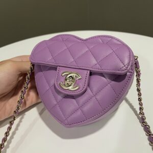 Chanel 22S Heart Bag Purple