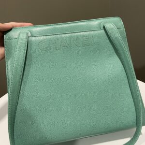 Chanel New Shoulder Tote Bag Mint Caviar