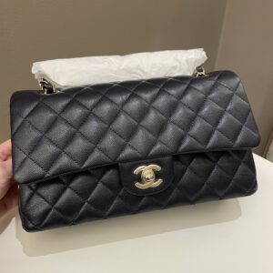 Chanel Classic Quilted Medium Double Flap Midnight Blue Caviar