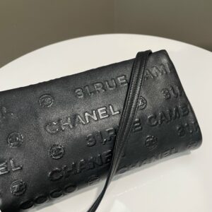 Chanel Cambon 31 Rue Embossed Bag Black Calfskin