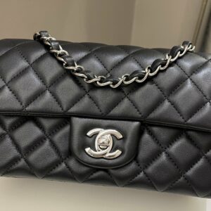 Chanel Classic Quilted Mini Rectangular Black Lambskin