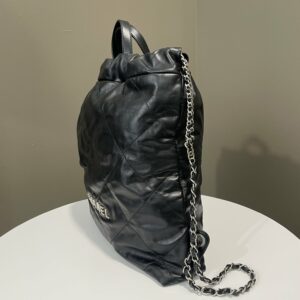 Chanel 22 Backpack Black Calfskin