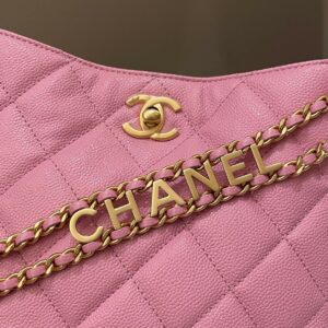 Chanel 22S Hobo Shoulder Bag Mavue Pink Caviar