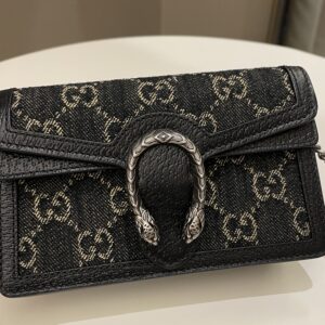Gucci Dionysus GG Mini Chain Bag Black Denim