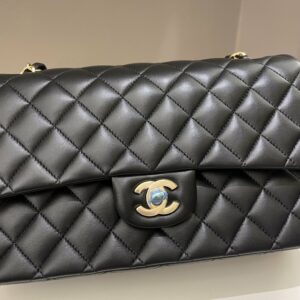 Chanel Classic Quilted Medium Double Flap Black Lambskin