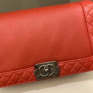 Chanel Boy Reverso Red Calfskin