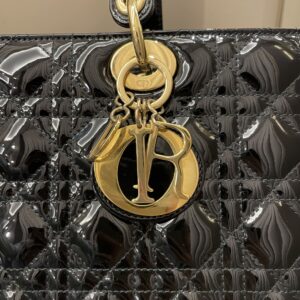 Dior Classic Lady Dior Black Patent