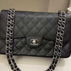 Chanel Classic Quilted Jumbo Double Flap Black Caviar