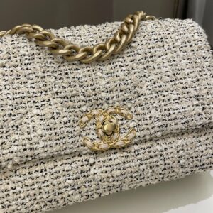 Chanel 19 Flap Bag Cream Tweed