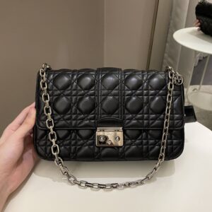 Dior Miss Dior Cannage Shoulder Bag Black Lambskin