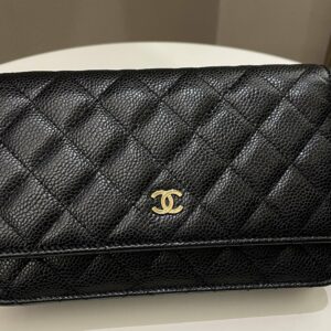 Chanel Classic Quilted Wallet on Chain Black Caviar