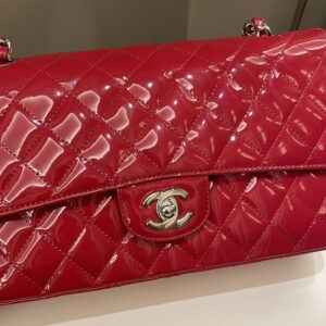Chanel Classic Quilted Medium Double Flap Red Patent