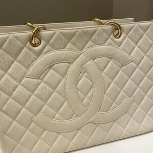 Chanel New Cc Timeless Tote Ivory Cream Caviar