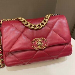 Chanel 19 Flap Bag Dark Red