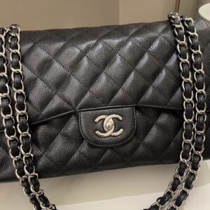Chanel Classic Quilted Jumbo Double Flap Black Caviar