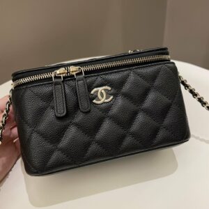Chanel 22P Quilted Coco Vanity Rectangular Black Caviar