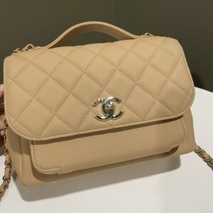 Chanel Business Affinity Flap Natural Beige Caviar