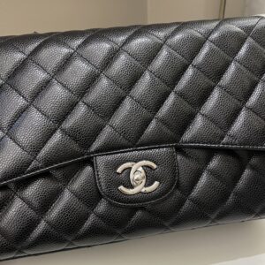 Chanel Classic Quilted Jumbo Single Flap Black Caviar