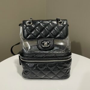 Chanel Aquarium Backpack Black Age Calfksin