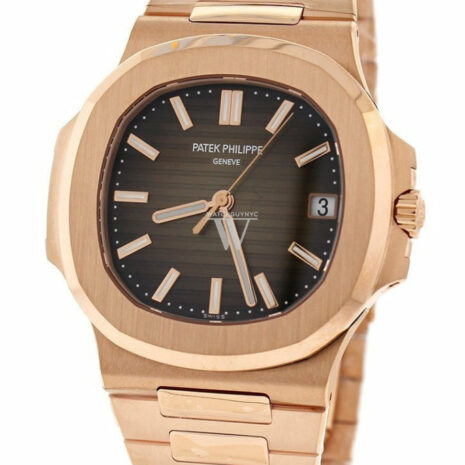 Patek Philippe Nautilus Brown Dial 18K Rose Gold Automatic Mens Watch 5711/1R-001