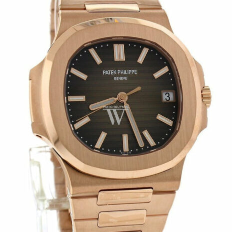 Patek Philippe Nautilus Brown Dial 18K Rose Gold Automatic Mens Watch 5711/1R-001