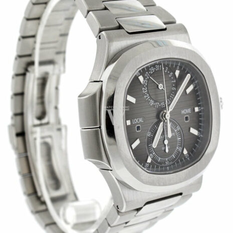 Patek Philippe Nautilus Travel Time Chronograph Stainless Steel Automatic Mens Watch 5990-1A-001
